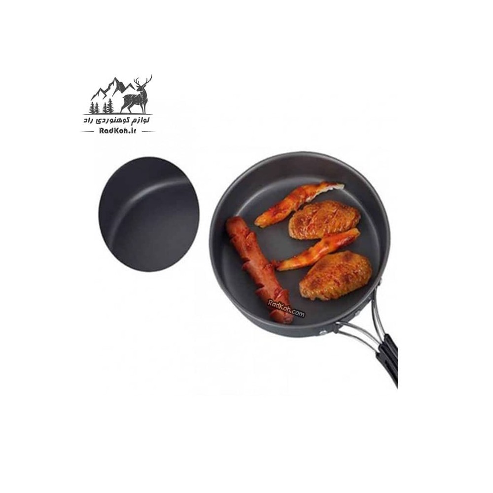 ست ظروف کوهنوردی Cooking Set مدل DS-308 رنگ مشکی