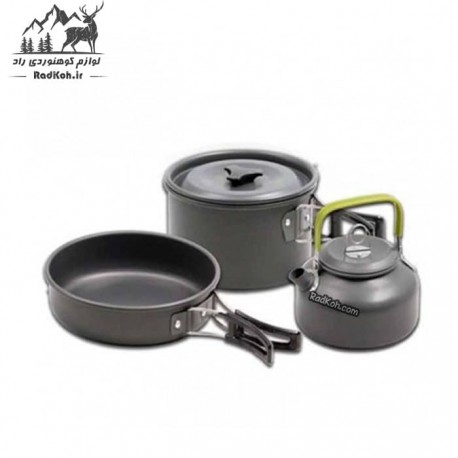 ست ظروف طبیعت گردی و مسافرتی Cooking Set مدل DS-308 رنگ مشکی