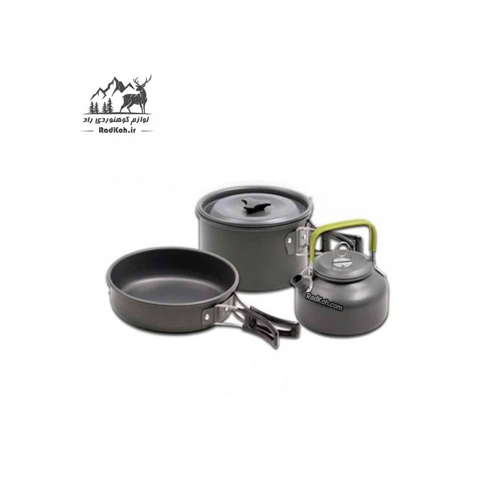 ست ظروف طبیعت گردی و مسافرتی Cooking Set مدل DS-308 رنگ مشکی