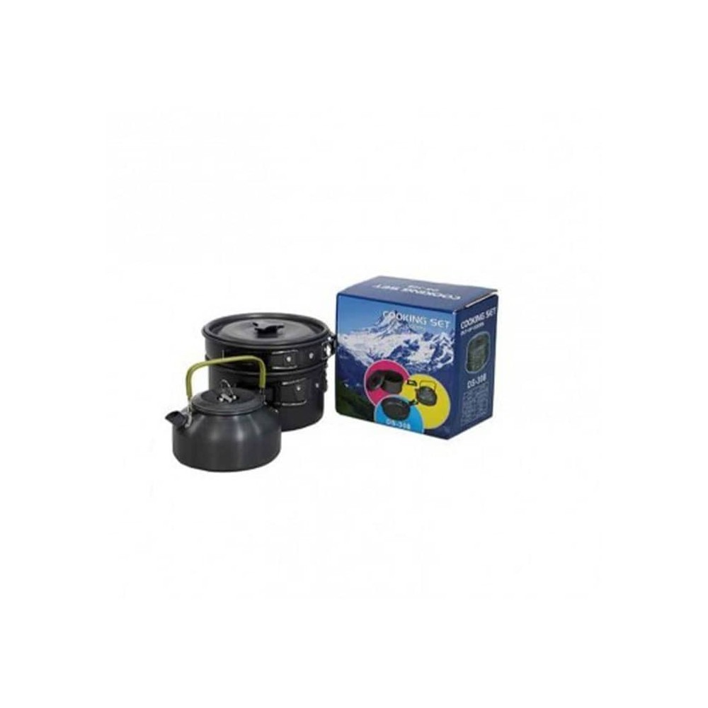 خرید ست ظروف Cooking Set مدل DS-308 رنگ مشکی
