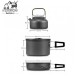 ست ظروف Cooking Set مدل DS-308 رنگ مشکی