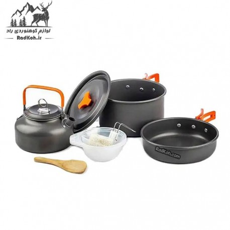 ست ظروف Cooking Set مدل DS-308 رنگ نارنجی