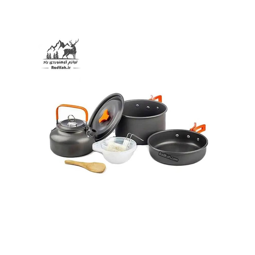 ست ظروف Cooking Set مدل DS-308 رنگ نارنجی