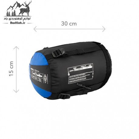 کیسه خواب مسافرتی میلت مدل Baikal 750 long رنگ آبی