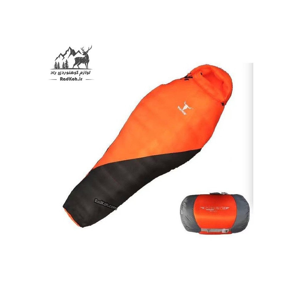 کیسه کوهنوردی خواب پر کله گاوی مدل Alps 1100 رنگ نارنجی