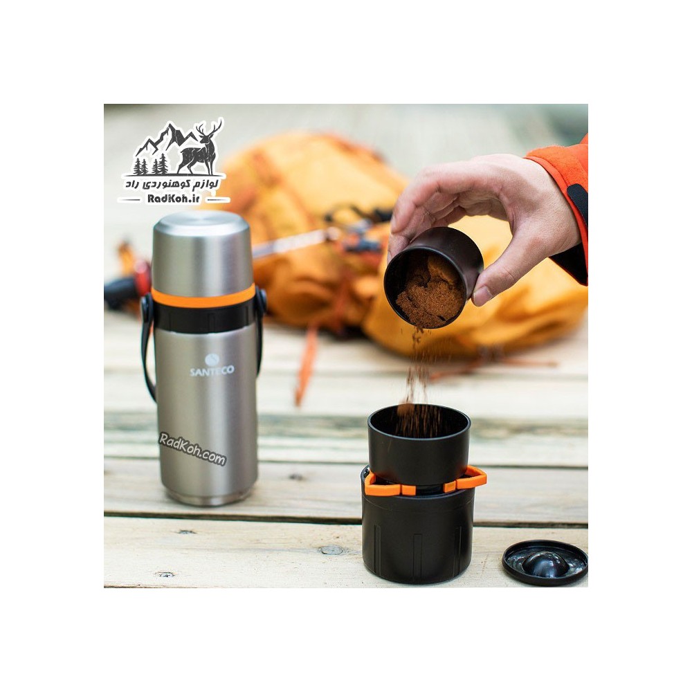 فلاسک سانتکو مدل Kafe حجم 650 میلی لیتر رنگ نقره ای