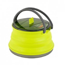 کتری سیلیکونی تاشو مدل Camping Kettle حجم یک لیتر رنگ زرد