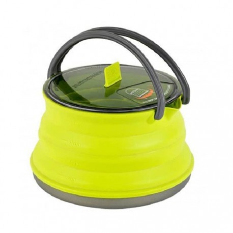 کتری سیلیکونی تاشو مدل Camping Kettle حجم یک لیتر رنگ زرد