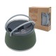 کتری سیلیکونی تاشو مدل Camping Kettle حجم یک لیتر رنگ سبز تیره