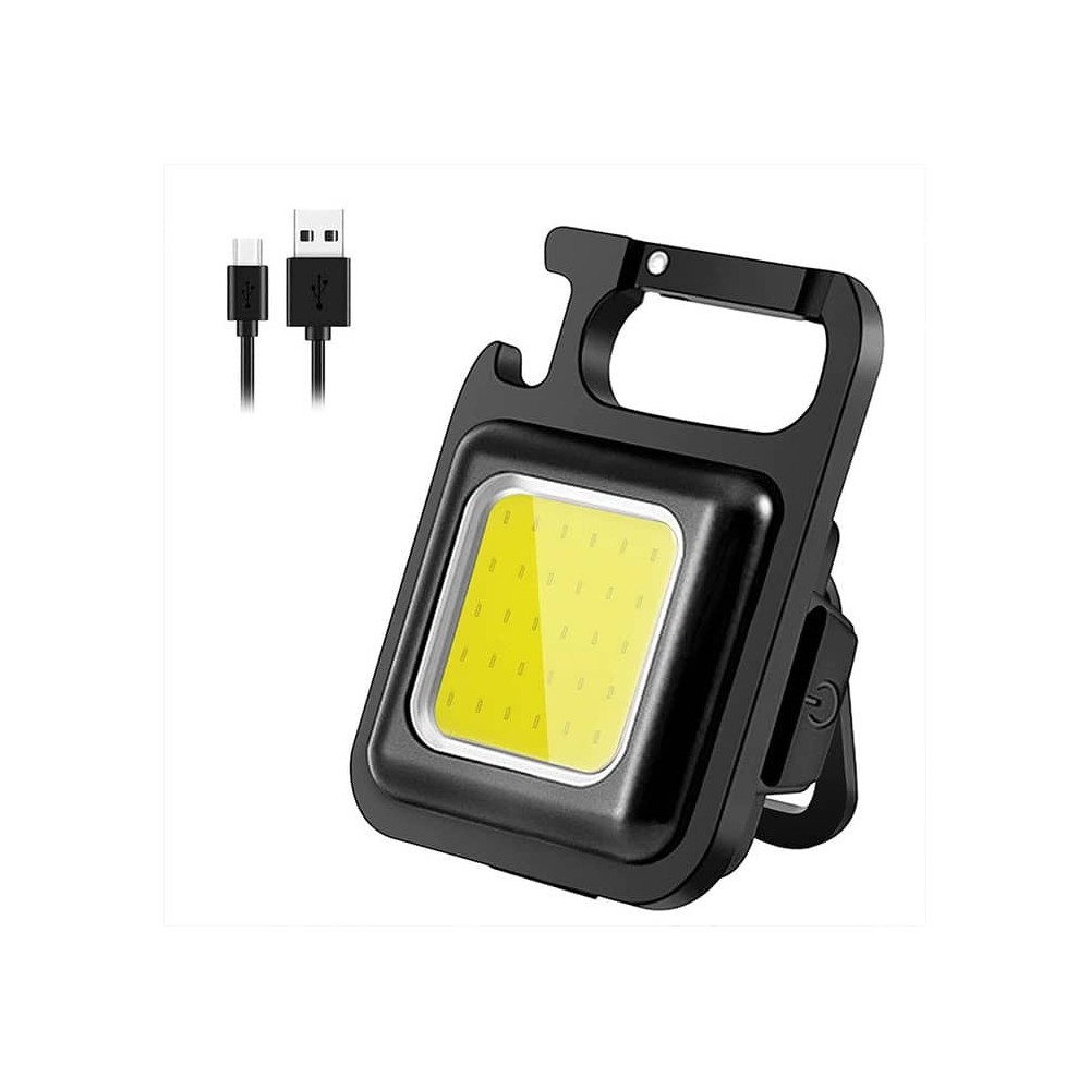 چراغ قوه شارژی کارابین دار مدل KEYCHAIN LIGHT رنگ مشکی