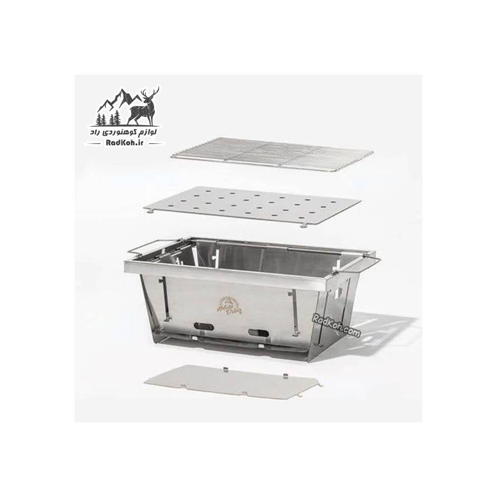 اجاق تاشو مسافرتی کد RK-100 رنگ استیل
