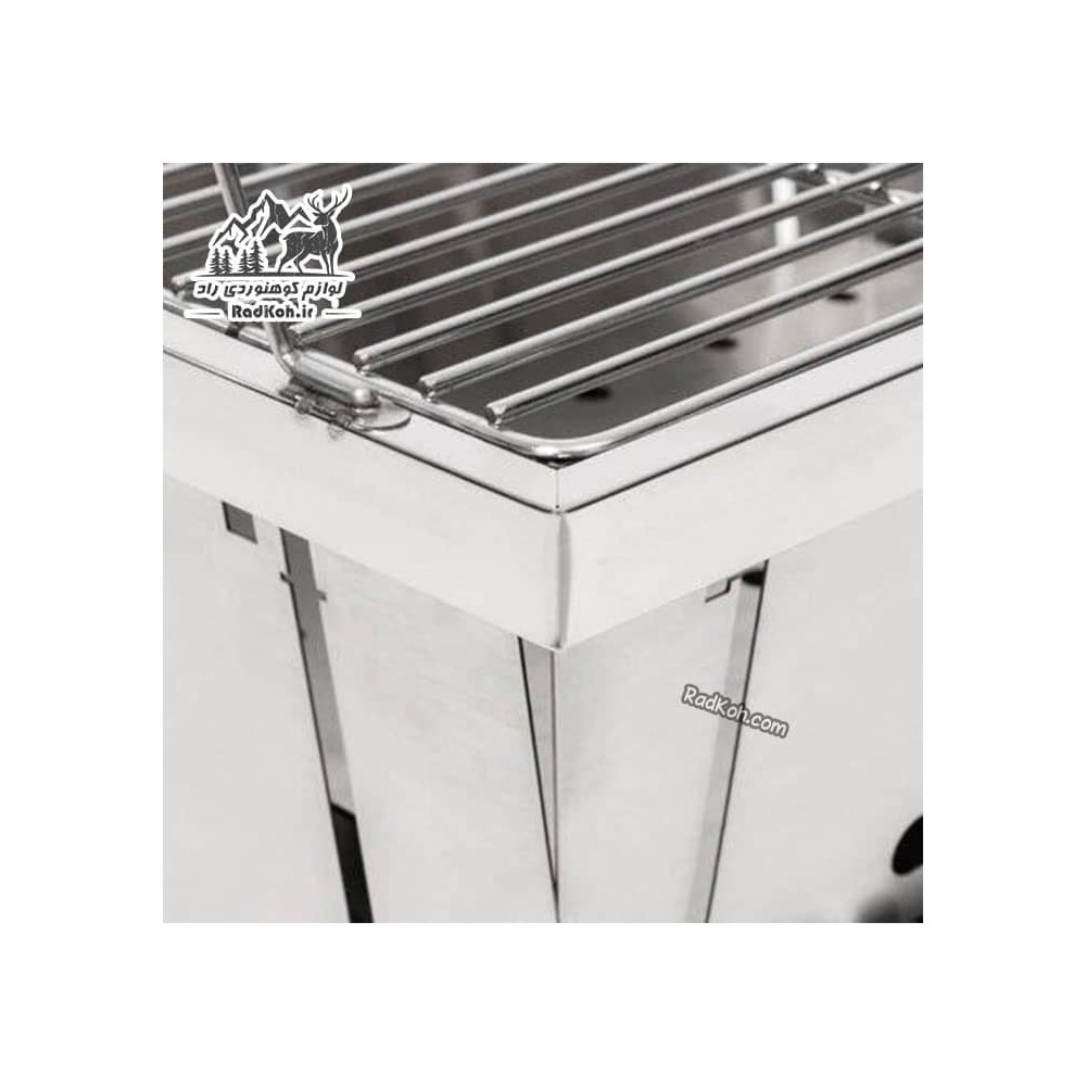 اجاق هیزمی تاشو کد RK-100 رنگ استیل
