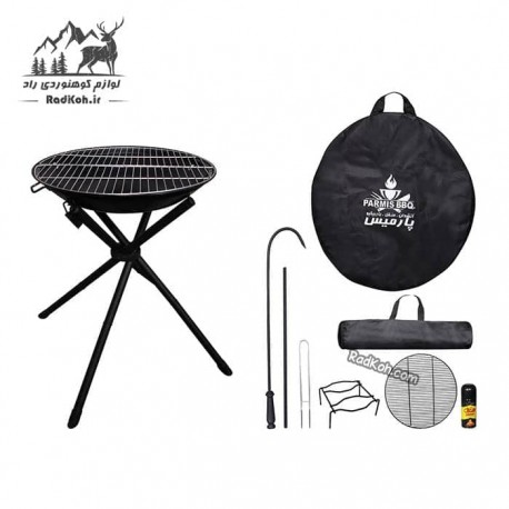 باربیکیو پارمیس مسافرتی مدل BBQ-412 رنگ  مشکی