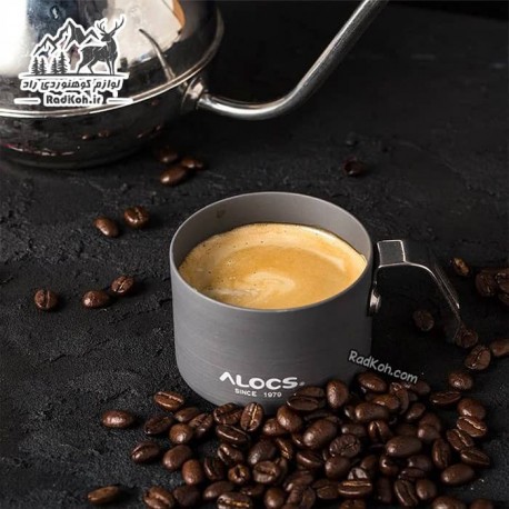 لیوان آلومینیومی Alocs مدل TW-426 رنگ خاکستری تیره
