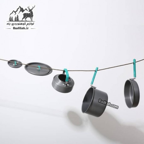 ﺳﺖ ﻇﺮوف کوهنوردی ﺳﻪ ﻧﻔﺮه اﺳﻨﻮﻫﺎک مدل SN-T111 رنگ آبی