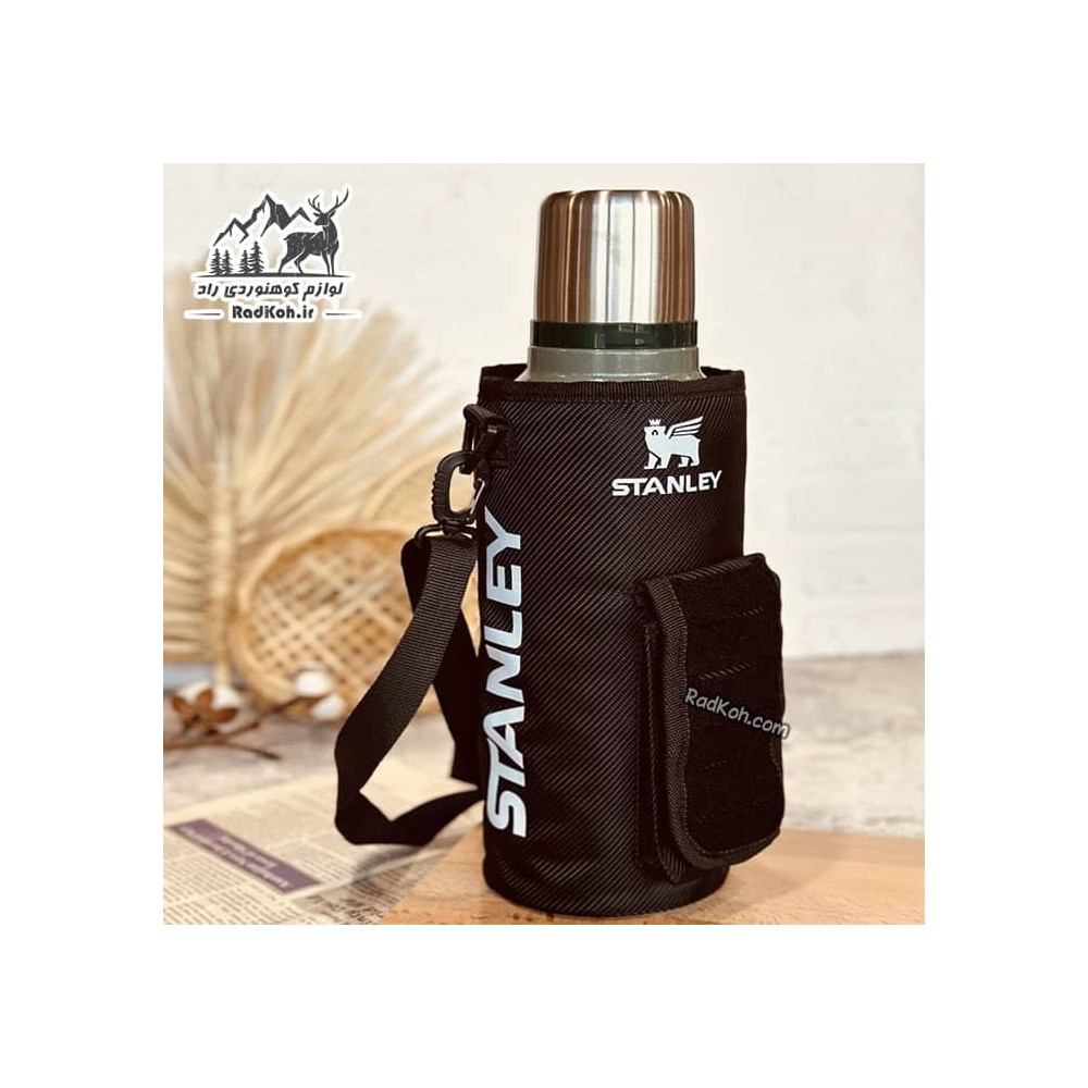 کاور فلاسک استنلی 1 لیتری مدل CLASSIC BOTTLE رنگ مشکی