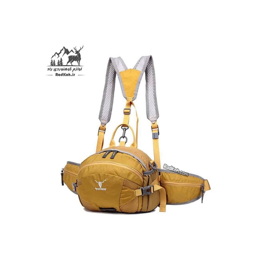 کیف کمری کوهنوردی کله گاوی مدل 6094 رنگ خردلی