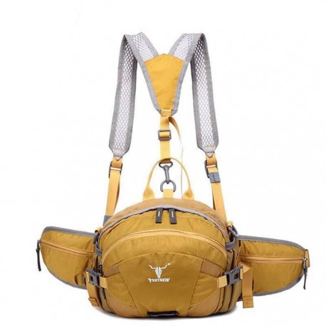 کیف کمری مسافرتی کله گاوی مدل 6094 رنگ خردلی
