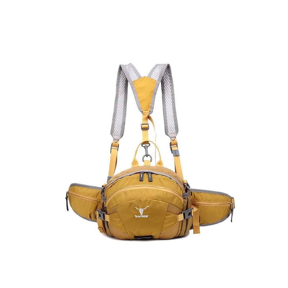 کیف کمری مسافرتی کله گاوی مدل 6094 رنگ خردلی