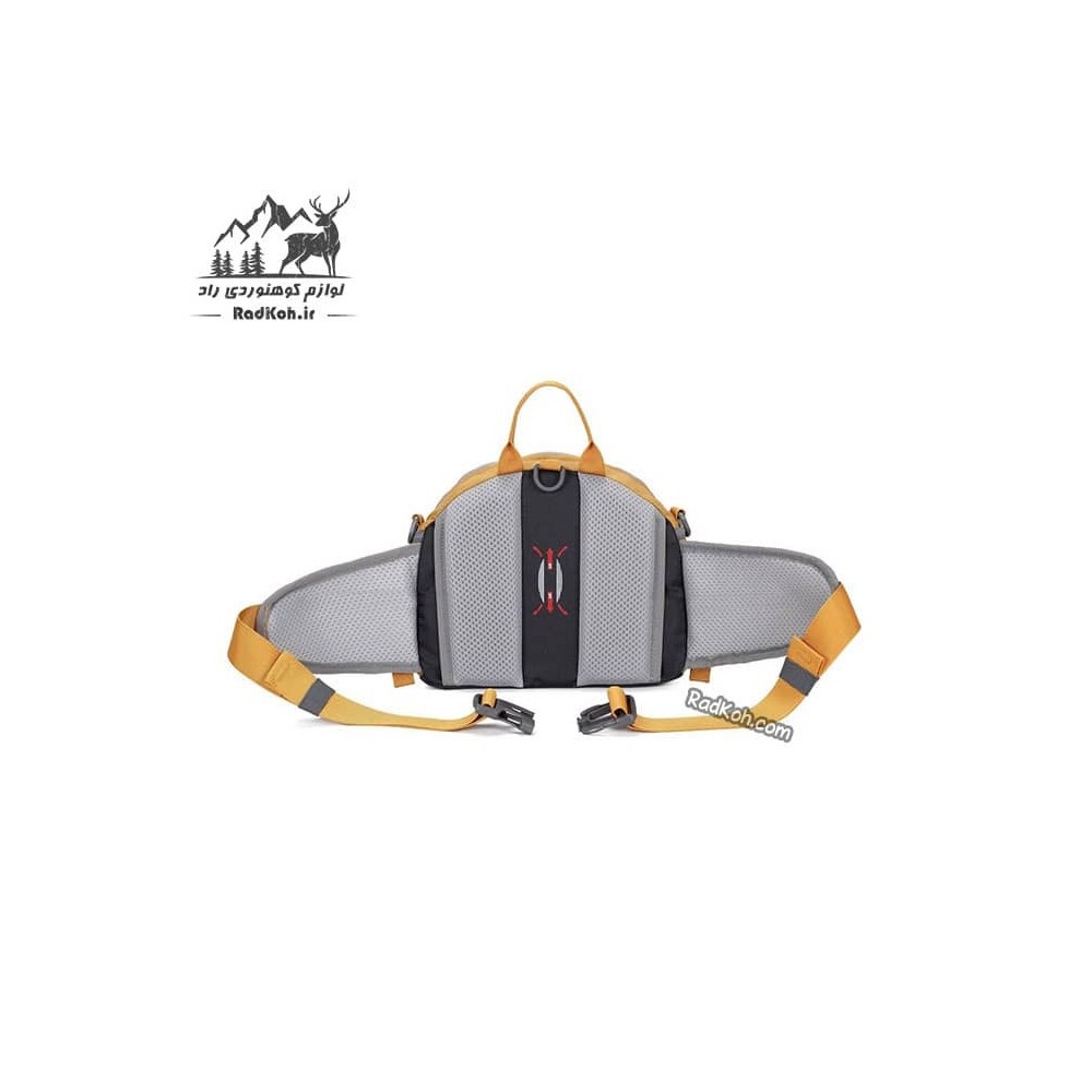 کیف کوله پشتی کله گاوی مدل 6094 رنگ خردلی