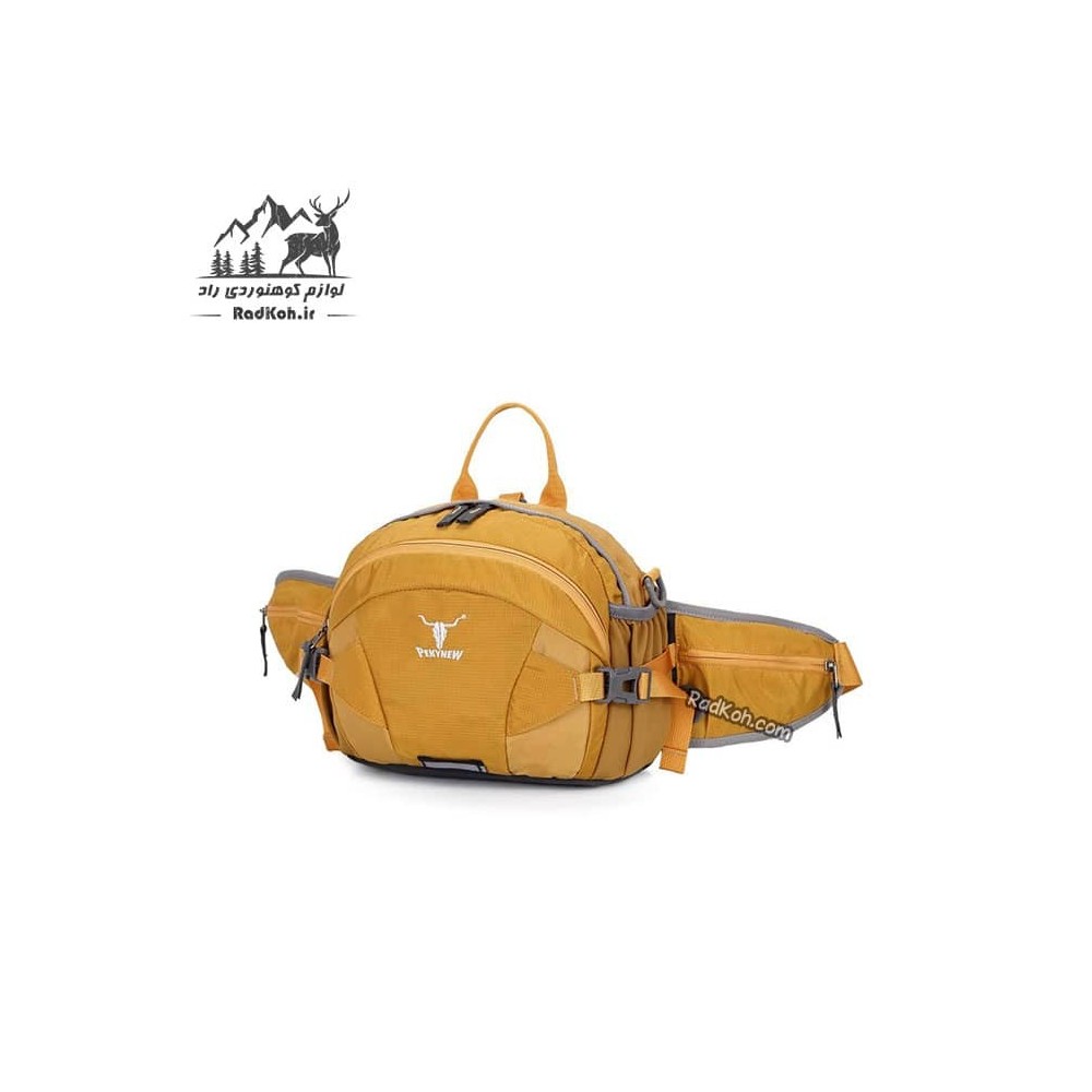 کیف کمری ورزشی کله گاوی مدل 6094 رنگ خردلی