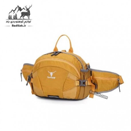 کیف کمری کمپینگ کله گاوی مدل 6012 رنگ خردلی