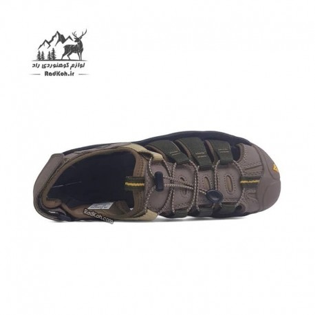 صندل مردانه مدل 710445A-14 رنگ خاکی/مشکی
