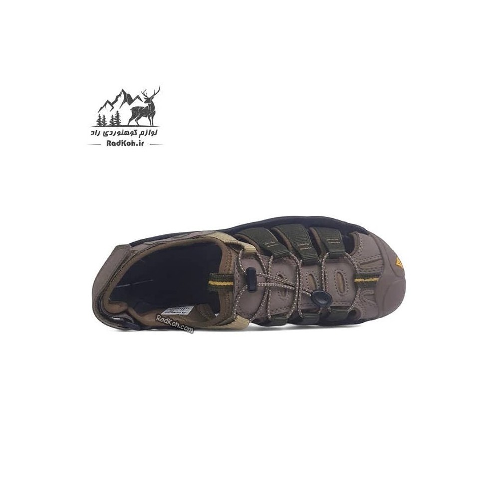 صندل مردانه مدل 710445A-14 رنگ خاکی/مشکی
