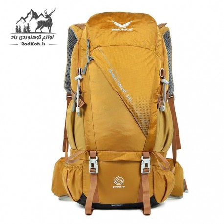 کوله پشتی کوهنوردی 38 لیتری snowhawk KA-1713 رنگ خردلی