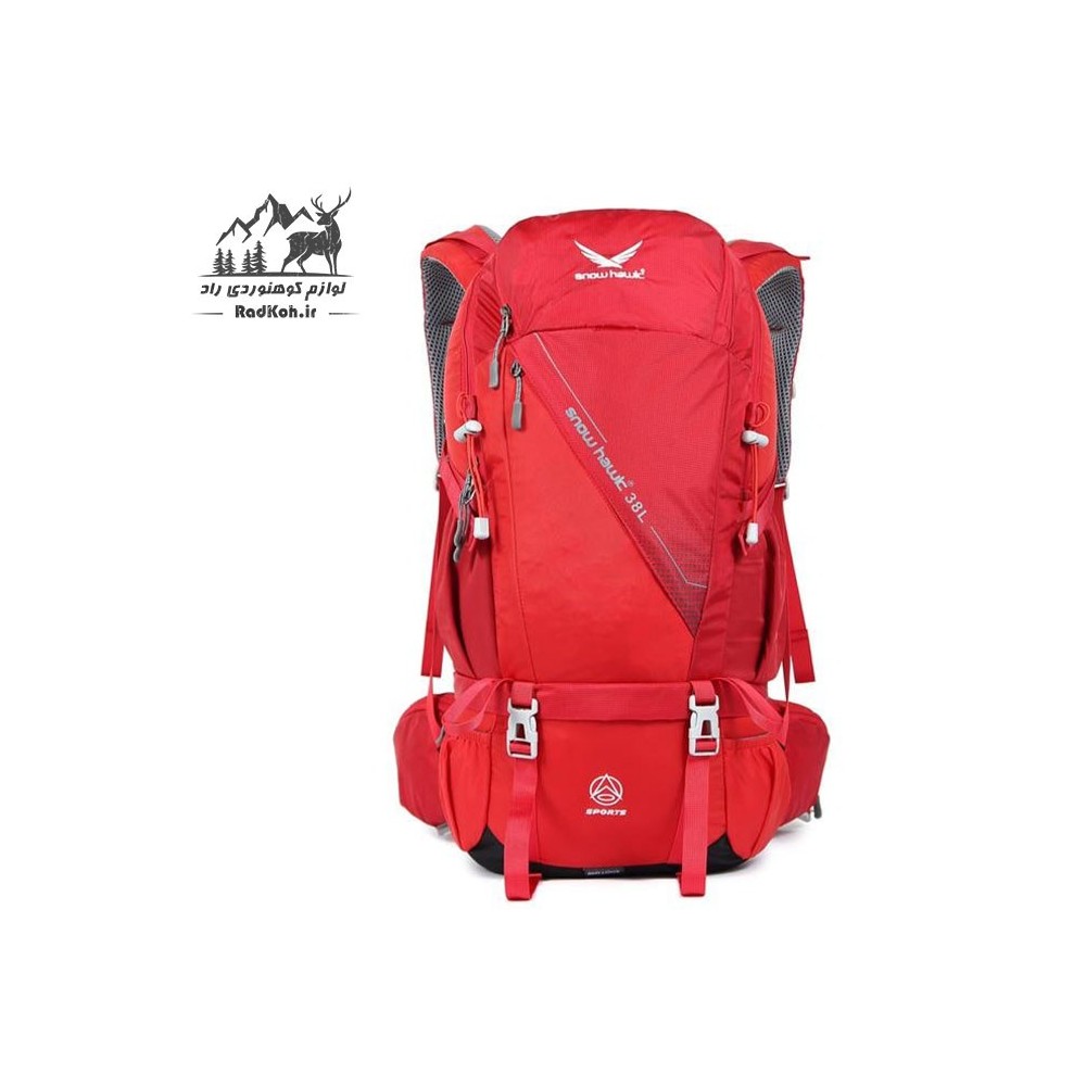 کوله پشتی کوهنوردی 38 لیتری snowhawk KA-1713 رنگ قرمز