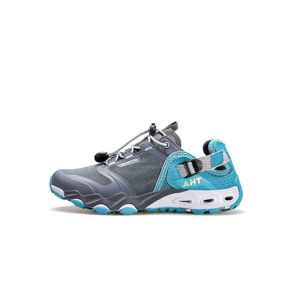 کفش صندل هامتو زنانه مدل 630551B-9 رنگ خاکستری تیره/آبی فیروزه ای