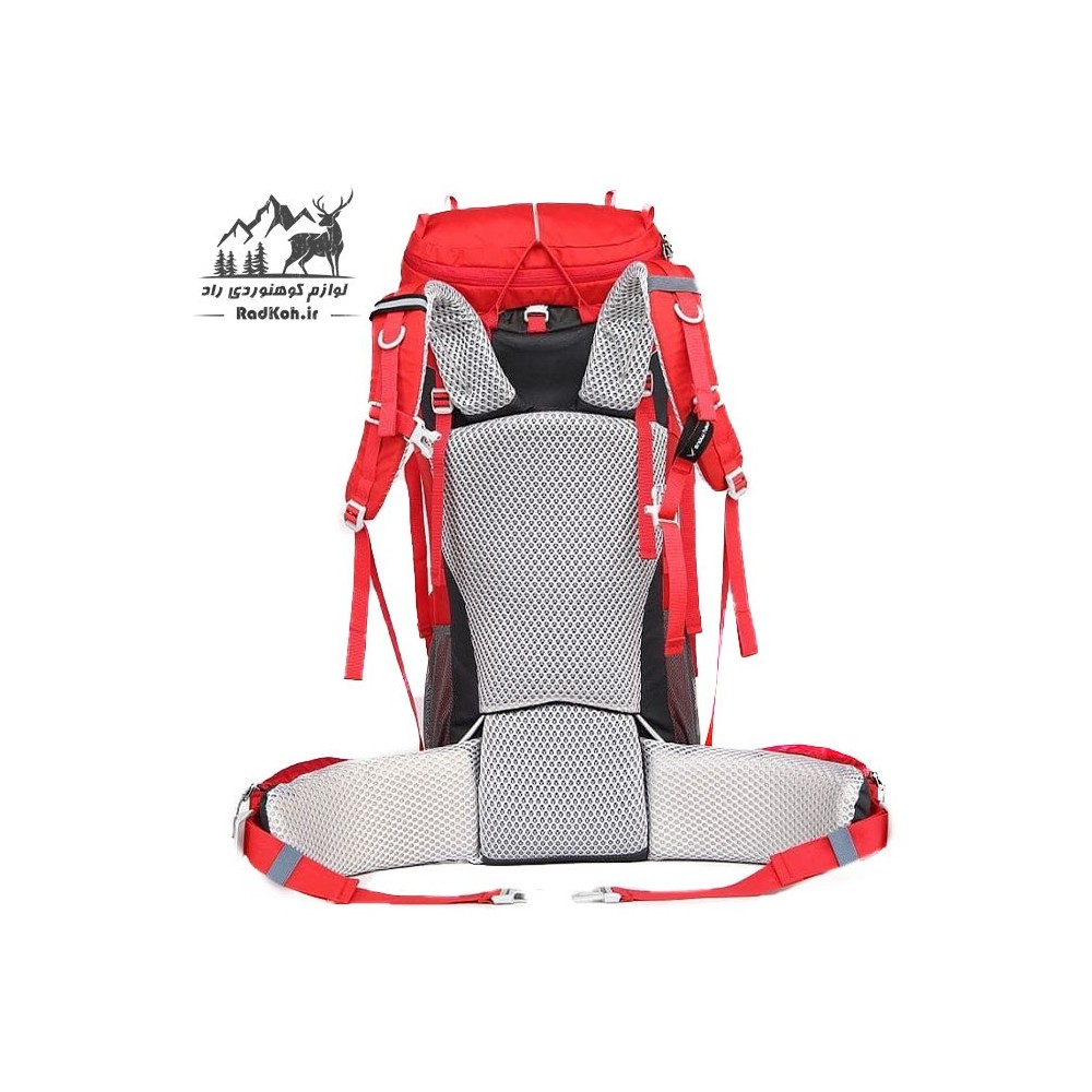 کوله پشتی کوهنوردی 65+10 لیتری snowhawk Sirwan KA-8099 رنگ قرمز