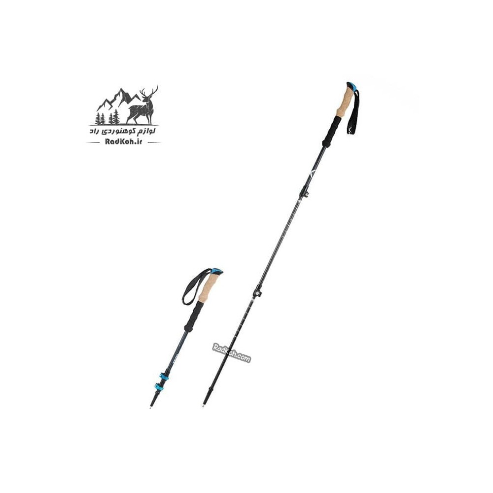 باتوم کوهنوردی کلیپسی کربن اسنوهاک مدل SN-T0112 رنگ آبی
