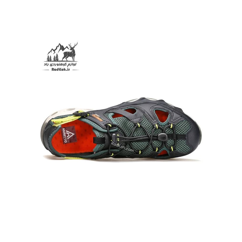 کفش صندل رانینگ مردانه هومتو humtto 630261A-4 رنگ سبز تیره/مشکی