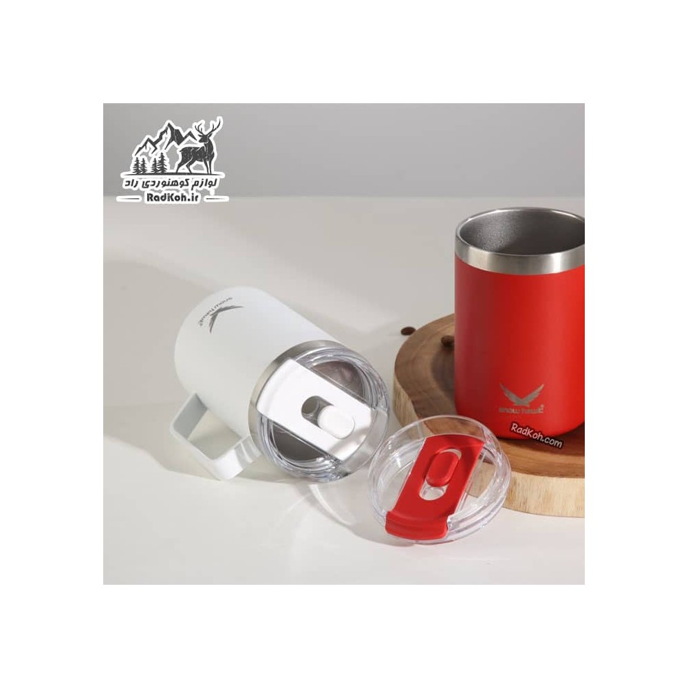 تراول ماگ 480 میل اسنوهاک مدل ANGLE کد SN-C6147 رنگ سفید