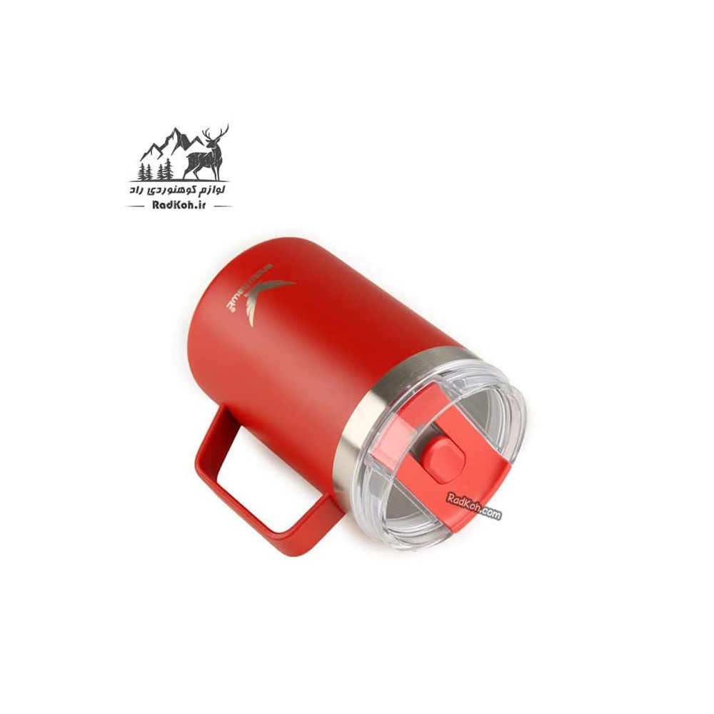 ماگ دوجداره طبیعت گردی 480 میل اسنوهاک مدل ANGLE کد SN-C6147 رنگ قرمز