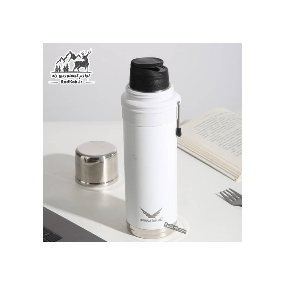 فلاسک طبیعت گردی اسنوهاک 650 میلی لیتر مدل BAIKAL کد SN-6142 سفید