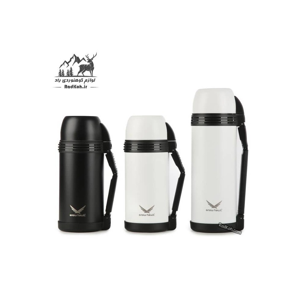 فلاسک دوجداره اسنوهاک 1.5 لیتر مدل Victoria کد SN-6145 رنگ سفید و مشکی