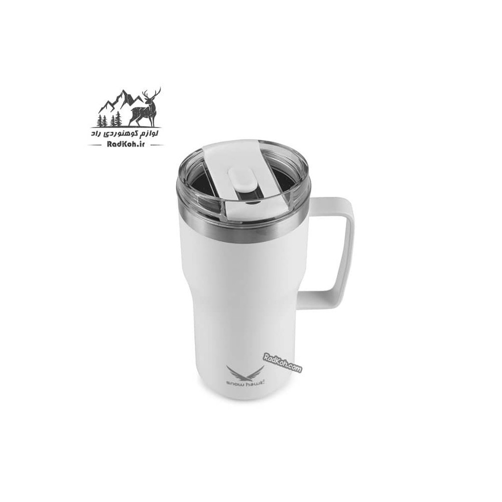 ماگ مسافرتی 590 میلی لیتر اسنوهاک مدل ANGEL کد SN-C6147 رنگ سفید