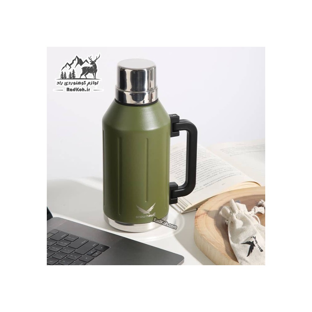 فلاسک مسافرتی اسنوهاک 1.2 لیتری مدل KATA کد SN-6146 رنگ سبز