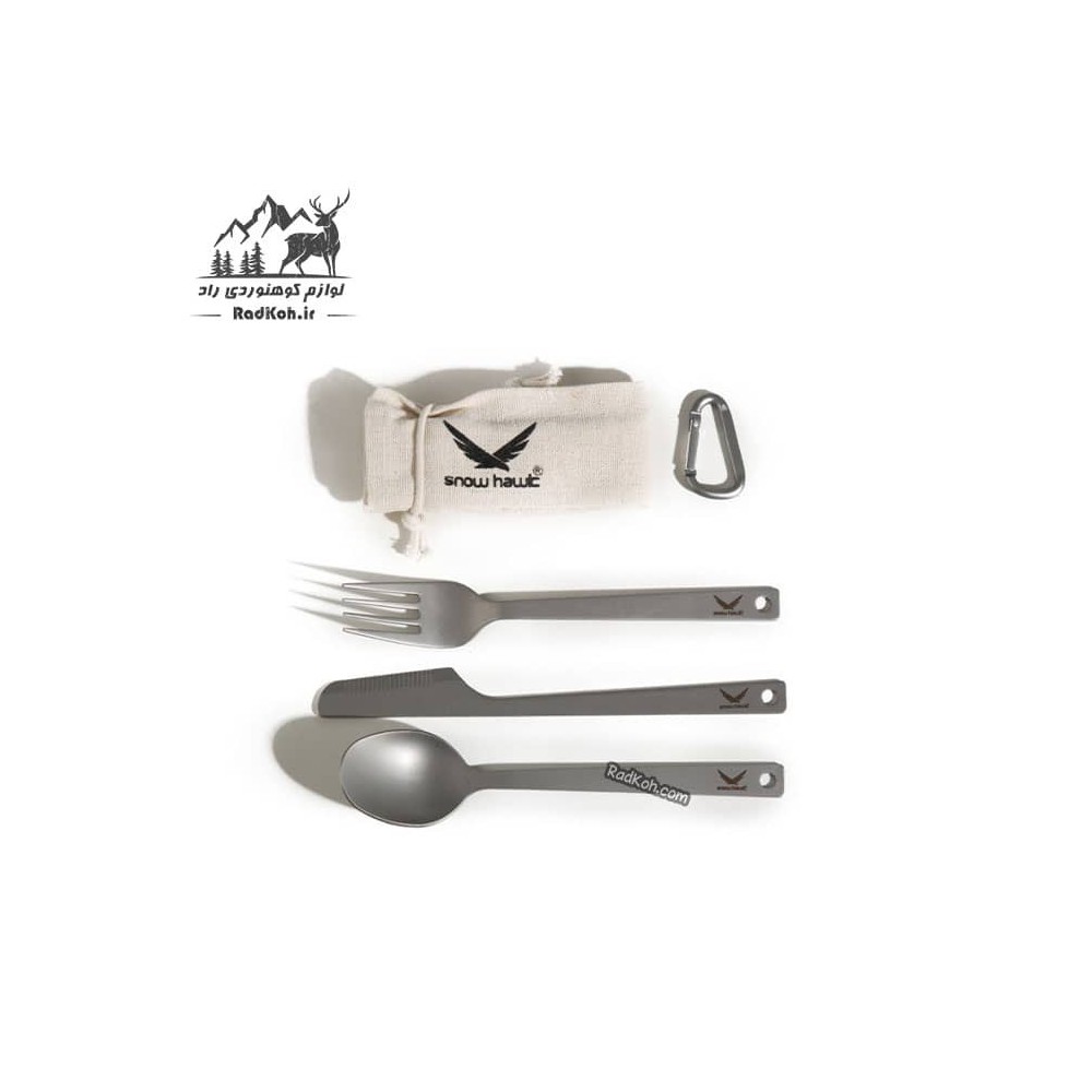 ست قاشق چنگال مسافرتی و چاقو اسنوهاک کد SN-C6134 رنگ استیل