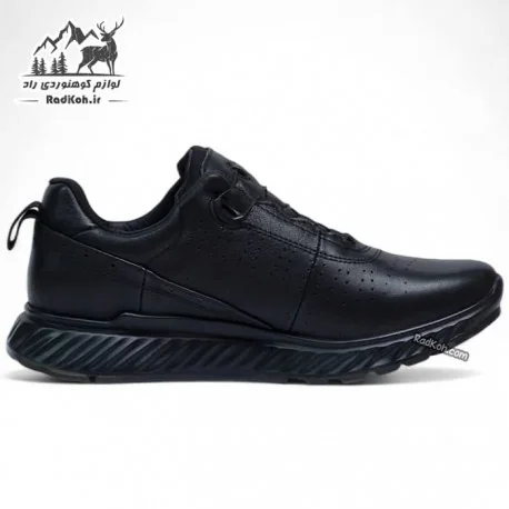 کفش رانینگ و ورزشی چرم زنانه هومتو مدل humtto 350639B-1 بند دیسکی رنگ مشکی