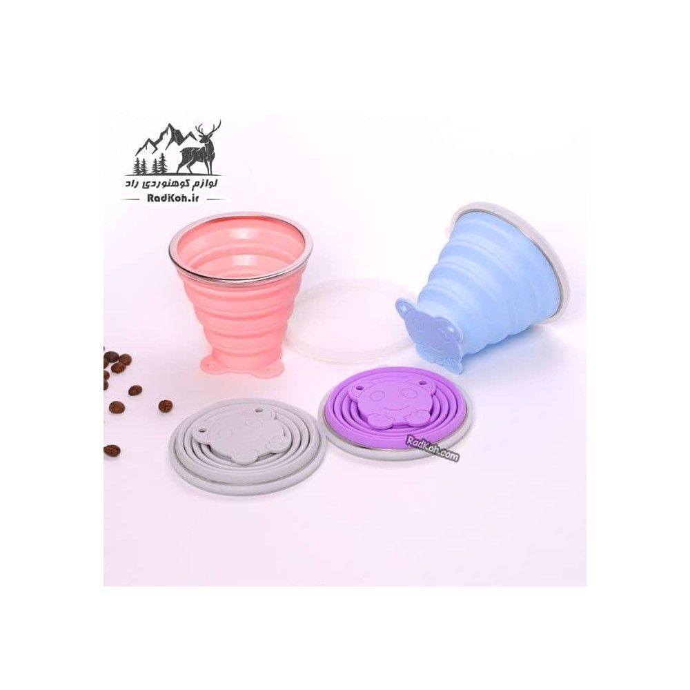 لیوان سیلیکونی تاشو 270 میلی لیتر بلک دیر