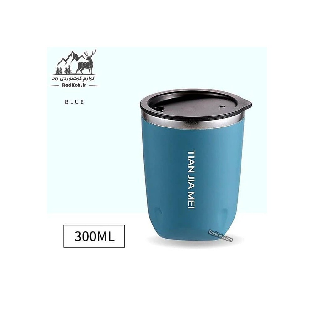 ماگ تیان جیا می 300 میلی لیتر مدل Office Cup 8928 رنگ سبزآبی
