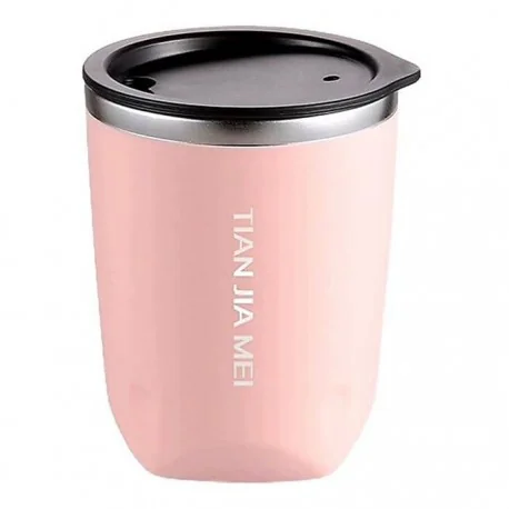 لیوان ماگ مسافرتی تیان جیا می مدل Office Cup 8928 300ml رنگ صورتی