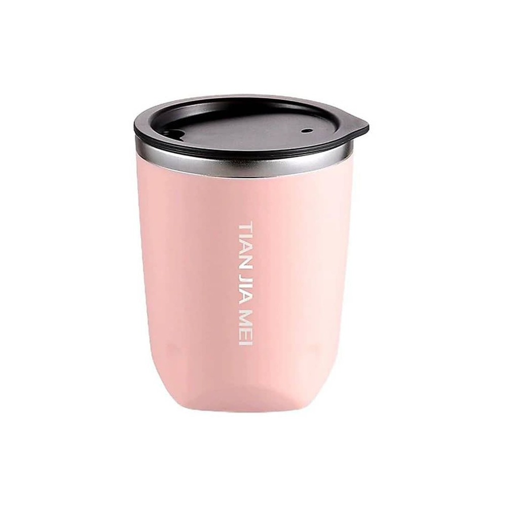 لیوان ماگ مسافرتی تیان جیا می مدل Office Cup 8928 300ml رنگ صورتی