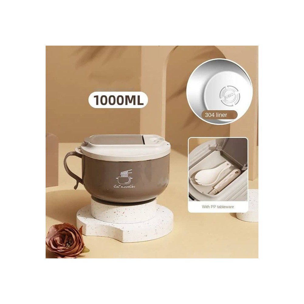 ظرف غذای چند کاره 1000 میلی لیتر مدل T1000 رنگ قهوه ای