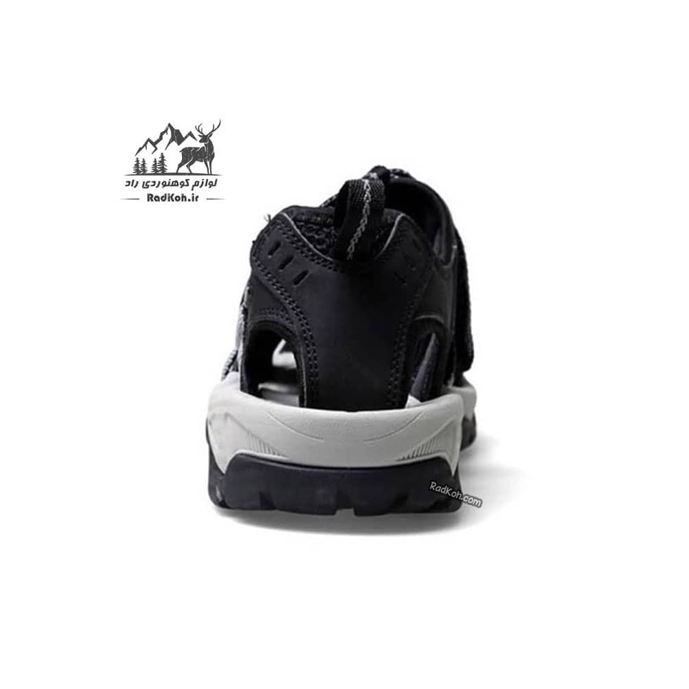صندل جلو بسته هامتو مدل 710091A-1 رنگ مشکی/قرمز