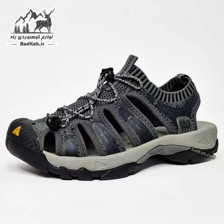 صندل جلو بسته مردانه هامتو مدل 710096A-3 رنگ خاکستری تیره/طوسی