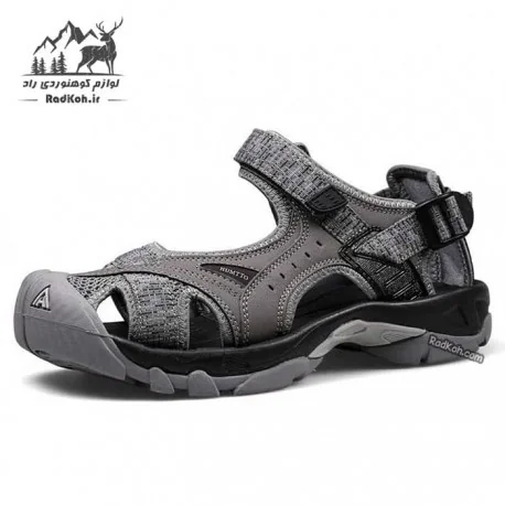 صندل جلو بسته مردانه هامتو مدل 9601-3 رنگ خاکستری تیره